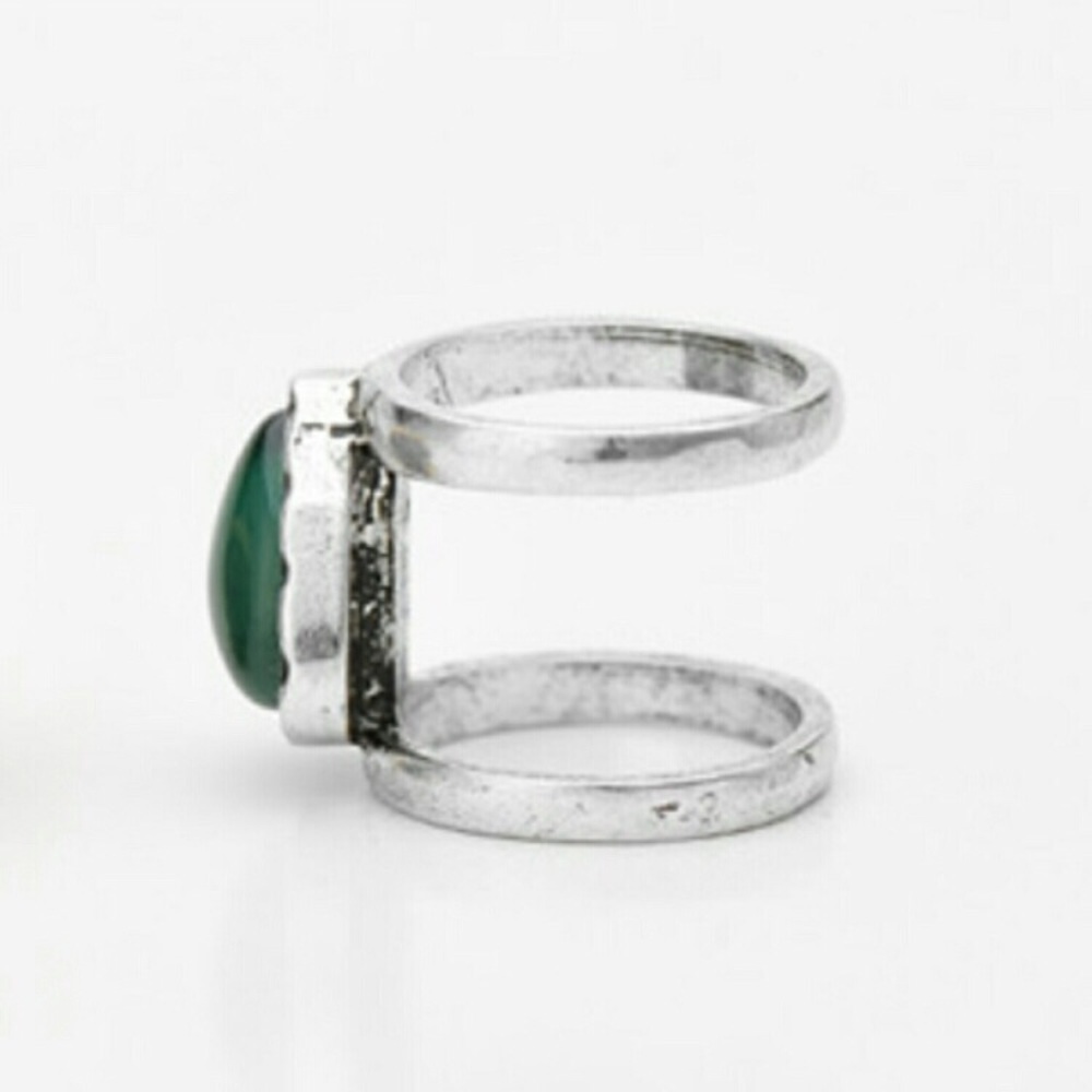 💋🎉HP🎉LAST ONE! Stone midi ring silver /emerald - Picture 8 of 8